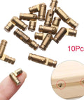 10 pieces of 20Pcs Invisible Concealed Barrel Hinges Set for Wooden Jewelry Boxes and Cabinets with Gold Copper Finish