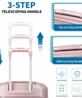 Somago nude pink luggage set: 20-inch carry-on and 14-inch cosmetic case, hardside with telescoping handle and spinner wheels