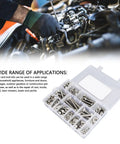 246 Piece Stainless Steel Hex Bolts Nuts And Washers Assortment Kit In Durable Storage Box For Household Appliances, Furniture, Doors, Garages, Outdoor Structures, And Automotive Maintenance in organizer box