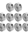 Top Rated Stainless Steel Ball Bearing Set For Skateboards And Longboards Plus Roller Skates Super Smooth S627Z Bearings High Speed Low Noise 7x22x7mm Size Drag Reduction Kit For Pros That Slays Every Session Game. 10 stainless steel sealed bearings, 7x22x7mm