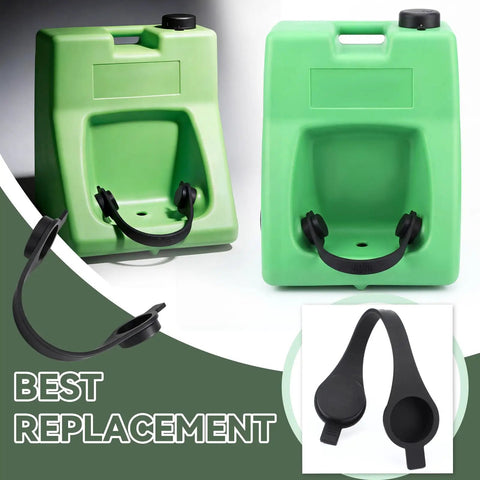Emergency Eye Wash Station Pull Strap Replacement Black Dust Cover for Portable Eyewash Unit displayed with green stations