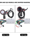 36V Brushless Motor Controller Using Sine Wave Technology and Clear LED Display for Electric Bikes Ebikes and Fat Tire Scooters, showing new and old models.