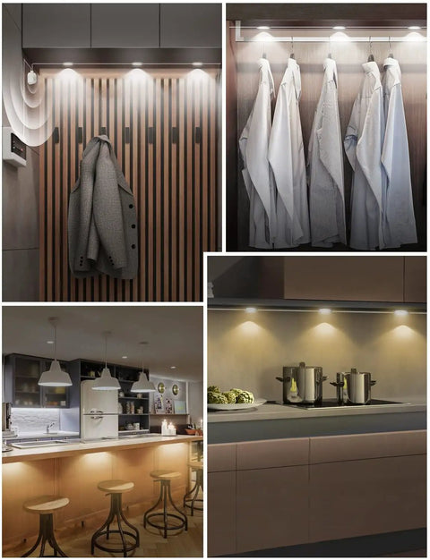 Motion Sensor Under Cabinet Lights For Kitchen And Closet Auto On Off LED Under Cabinet Lighting With 3 Color Temperatures