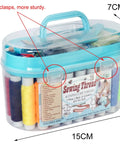 40 Colorful Spools Of Polyester Sewing Thread In A Portable Gift Box Kit For Beginners And Travelers Emergency Repairs