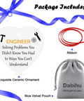Dope Mechanical Engineer Ornament Gift For Engineers And Architects with ceramic ornament, ribbon, and velvet pouch included