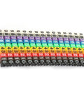 Colorful Clip On Wire Marker Tubes 0.1 x 0.1in Digital Number Cable Markers 150 Pcs in rows