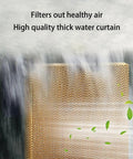 High quality thick water curtain in portable evaporative air cooler filtering healthy air, enhancing cooling efficiency.