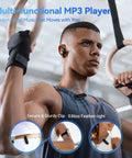 Man using 64GB Bluetooth MP3 Player With Type C USB 2 In 1 Plug And Play Grab And Go Clip On Design for workout