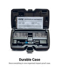 Ultra Precision Torque Limiting Screwdriver Set With Adjustable Range From 1.5 To 6 Inch Pounds In 0.05 Pound Increments For Electronics Computers And Delicate Instruments One Hand Torque Quick Adjust For Precise Electronics Repair in durable case with certificate and bits
