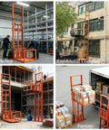 Heavy Duty Hydraulic Cargo Lift Built Hardcore For Shop Crews Loading Big Gear Solid Rust Resistant Steel in workshop settings.