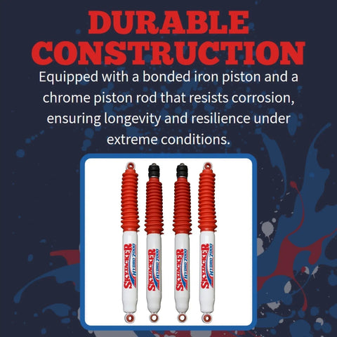 Ford F 250 F 350 Super Duty Front And Rear Hydraulic Action Shocks Set For 0 To 3 Inch Front Lift And 0 To 2 Inch Rear Lift Orifice Disk