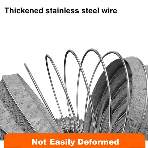 Heavy Duty Flexible PVC Aluminum Dryer Vent Hose showing thickened stainless steel wire detail