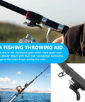 Powerful 4X Fishing Cannon Bait Launcher with smart trigger design on a fishing rod