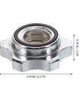 Close-up of one Stainless Steel Barbell Collar from 2 Pack Portable No Slip Anti Skid Locks Universal Fit for Barbell and Dumbbell Equipment