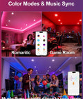 4 Inch RGB LED Recessed Lights Canless With Alexa Voice Control And BRmesh App in romantic, game room, and party modes