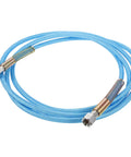 High Temperature Steam Hose For Steam Irons, Heavy Duty High Pressure Flexible Steam Tube, blue with metal fittings, coiled