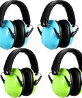 Four Pack Kids Ear Protection Earmuffs Adjustable Noise Reduction 27NRR Noise Cancelling Earmuffs For Sleep And Study Toddlers Blue And Green