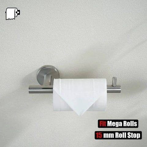 Brushed Finish 5-Piece Bathroom Hardware Set With Wall Mount For Tight Spaces Includes Toilet Paper Holder Stainless Steel