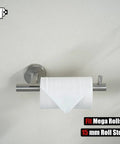 Toilet paper on brushed stainless steel holder from Slick Value Packed Brushed Stainless Steel 5 Piece Bath Hardware Set For Tight Spaces