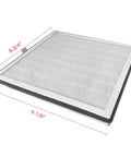 Go To Replacement Filter For PureZone PEAIRPLG Air Purifier With 3 In 1 H13 High Efficiency Filter dimensions view