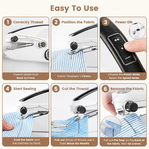 Your Go To Handheld Sewing Machine For Quick Mending And DIY Projects A Portable Mini Sewing Tool step-by-step usage guide