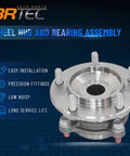Front Wheel Hub And Bearing Assembly 950-002 For Toyota Land Cruiser Sequoia Tundra And Lexus LX570 2008-2015 4WD 5-Lug OE Replacement.