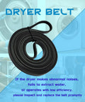 Premium Dryer Drum Conveyor Belt Replacement with Durable Rubber and Reinforced Polyester displayed with DIY instructions.
