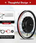 1000W 48V Front Wheel Hub Electric Bike Conversion Kit With LED Display Waterproof 20 Inch E Bike Hub Motor PAS System Controller And Thumb Throttle For Powerful Street Ready Build shown with components on a road background