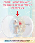 Awesome Button Maker Machine Badge Punch Press Pin Kit With 55mm And 35mm Sizes For Badges Includes 36 Buttons With Magnet Backs Six Keychains Metal Circle Cutter And Scissors For Cutting Perfect For Home Business Creators Making Gifts Right Now.