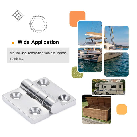 Heavy Duty Square Marine Hinge Built Tough As Nails From Top Tier Sus316 Stainless Steel With Sleek Swinging Motion And Elite Rust Defense For Boat Decks And Cabin Doors Selling As A 1.97 Inch Two Pack Setup