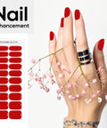 Semi Cured Gel Nail Strips Kit 20PCS For DIY Manicure Works With Any UV And LED Lamp Long Lasting No Peeling Easy To Apply