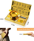 Pocket High Precision Milligram Scale 0.001g Resolution With 50g Capacity Digital Jewelry Gold Powder Gem Scale Cal Weight Tweezers And Tray Included For Quick Easy Weighing, compact size