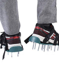 Lawn Aerator Shoes Spiked Garden Boots For Walking Your Yard Knock Out Soil Compaction And Boost Grass Health Easy Outdoor Lawn Care Tool
