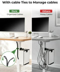 Heavy Duty Under Desk PC Mount For Standing Desk No Fuss Clamp Lifts Tower Smoothly Kills Cable Snags And Sets Off Straight Fire Ergonomics For Any Legit Home Office Battlestation with cable management ties.