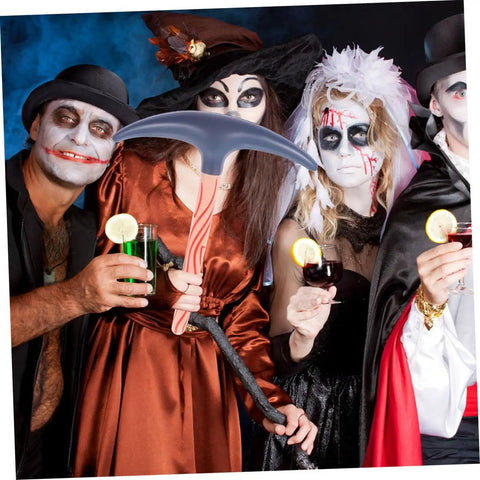 Partygoers with Inflatable Pickaxe 4 Pack for Party Favors and Pranks, Safe PVC Material, Halloween Props