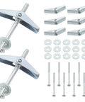 Heavy Duty Carbon Steel Drywall Anchors And Hollow Wall Expansion Screws With Petal Umbrella Clips M5 By 60 Assortment Kit showing clips, screws, and washers.
