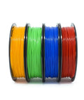 Four spools of Multicolor PLA 3D Printer Filament 1.75mm 200g Pack Vacuum Sealed With Desiccant 205 225C Nozzle Temperature Compatible