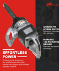 Cordless Pneumatic Impact Wrench With Six Inch Extended Anvil And Dual Handles Delivers Big Torque 5250 RPM Heavy Duty Build