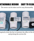 Inline Duct Fan 2 Inch 50mm Kit with detachable design and easy cleaning components displayed on blue surface