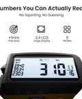 Close-up of Super Handy 16 Ft Digital Tape Measure With 6 Metric And Imperial Units LCD display showing measurements