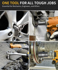 Heavy-Duty 16-Piece Bolt Extractor Kit for Half Inch Drive Impact in action on stripped bolts and lug nuts