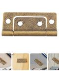 Stainless Steel Cabinet Hinge Set 10 Pieces 51x25x1.2mm Thick Flush Mount Silent Wardrobe Doors For Kitchen Furniture Cupboard Hardware Easy DIY Install Retro Vintage Look, close-up angle