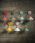 Nordic Vintage Style Wall Sconce Lamp With On Off Switch Edison Copper Socket Frosted White Body Seven Color Options