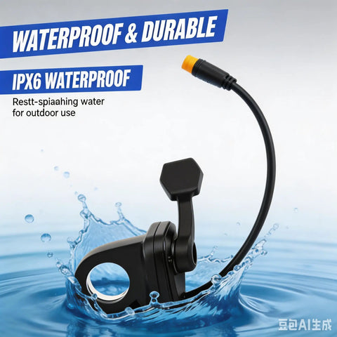 Thumb Throttle Accelerator For Electric Scooters, Right Hand Replacement Fit 22mm Handlebars, Waterproof IP Rated image