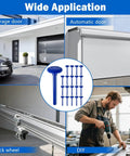 Blue 20 Pack 2 Inch Nylon Garage Door Rollers With 4 Inch Nylon Stem Ultra Quiet Smooth Operation Double Seal 6200 2RS Bearings