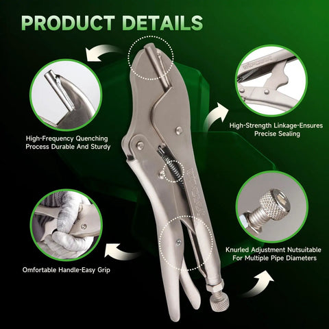 Badass Pinch Off Pliers For Quick Line Locking Tough As Nails Steel Tubing Crimper showcasing durable steel jaws and adjustable grip.