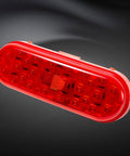 Six Inch Oval LED Brake Light And Marker For Trucks And Trailers 26 LEDs IP65 Waterproof DOT Approved front view