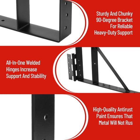 Heavy Duty Gate Corner Brace Bracket Kit With Adjustable Anti Sag Design For Wooden Fences, Deck Gates, Driveways, Shed Doors And Corral Gates, Built Tough Steel With Black Powder Coat, Rust Resistant Construction