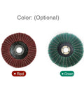 Set of 10 Nylon Fiber Flap Wheel Discs 100mm Diameter for Angle Grinder Polishing Buffing, Abrasive Sanding Disc Green and Red Options