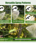 Rechargeable 2.11 Gallon Garden Sprayer With USB Powered Handle 2200mAh Battery showing mist patterns in garden